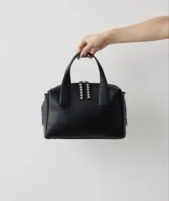 ear PAPILLONNER 2WAY スタッズボストンバッグ ブラック 本革