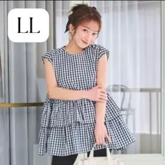 しまむら♡辻ちゃんシリーズ　ノースリーブ ギンガムチェック トップス
