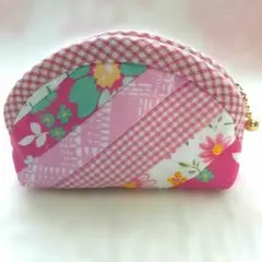 5-10 ハンドメイド　パッチワーク ミニポーチ