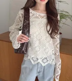 [グレイル]クロシェ編みニットトップス[dh1426] 新品値札付きのサムネイル