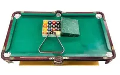 ミニサイズ】家庭用 ビリヤードセット 卓上サイズ キュー2本・ボール