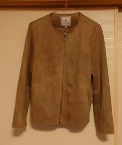 ロペピクニック フェイクスエード ノーカラージャケット