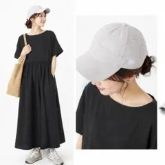 麻混 別注　NEW ERA MLB キャップ ベージュ