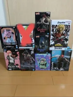 ナルト、ヒロアカ、チェンソーマン、HUNTER×HUNTERフィギュア4点セット