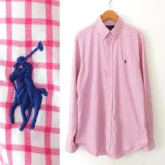 美品 POLO RALPH LAUREN グラフチェックBDシャツ