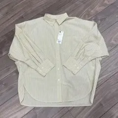 GU ドルマンスリープストライプシャツ　M