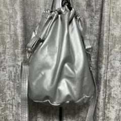 maison special シルバー ドローストリングショルダーバッグ