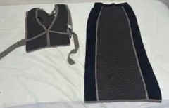 PAGEBOY ジャガードショートベストとガラJQナローSK