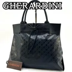 GHERARDINI ゲラルディーニ トートバッグ ブラックXキャメル A4 - メルカリ