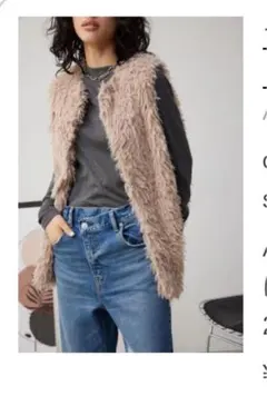 AZUL bymoussy　プードルフェイクファーベストサイズF