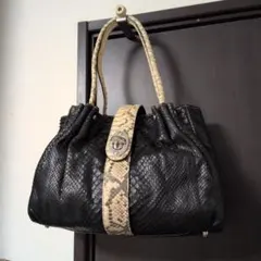 SILVANO BIAGINI リアルパイソンレザーバッグ本物天然蛇革 お買い得