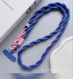 スマホショルダー　ブルーピンク　新品未使用