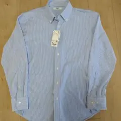 UNIQLO ノンアイロンジャージーストライプシャツM　長袖
