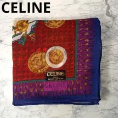 CELINE セリーヌ マカダム コイン チェーン柄 ハンカチ「未使用品」