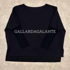 美品　GALLARDAGALANTE　ジョーゼットコンビブラウス　ネイビー