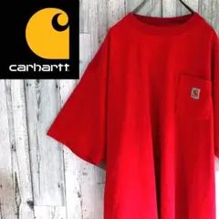 【激レア】カーハート 半袖 Tシャツ ポケット ロゴタグ ゆるダボ ビッグサイズ