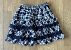 スカートパンツ チェック 150〜160 フリル 卒業式 発表会