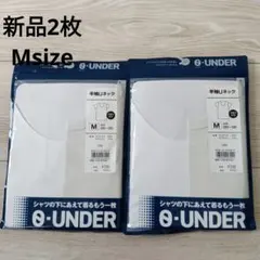 新品2枚☆θ-UNDER 汗取り付き半袖UネックTシャツ Mサイズのサムネイル