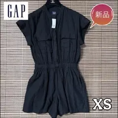 新品 GAP リネン混 ユーティリティ ロンパース 大人カジュアル XS