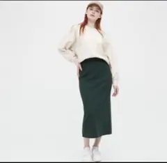ストレッチダブルフェイス ナロースカート UNIQLO XL ネット限定サイズのサムネイル