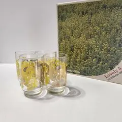 未使用　佐々木ガラス　アデリアグラス　花柄ガラス　4個セット　レトロポップ