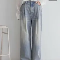 JEANASIS カラータックデニムワイドパンツ