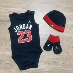 【美品】JORDAN ベビー ロンパース 帽子 靴下 3点セット