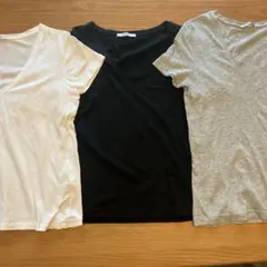 【3枚セットZARA TRAFALUC】 レディースVネックTシャツ Ｍのサムネイル