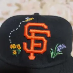 ロゴ 花　刺繍 ベースボールキャップ　サンフランシスコ・ジャイアンツ　ニューエラ
