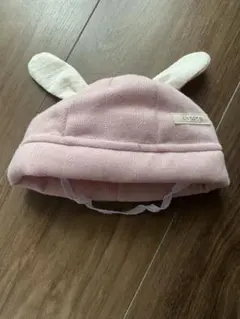 conoco ウサギ耳 フリース帽子 ピンク　46センチ