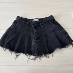 ZARA ブラック プリーツミニスカート 24
