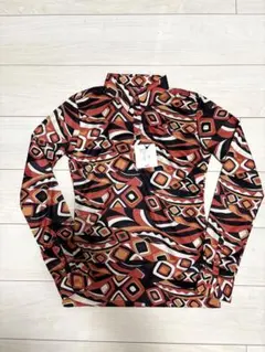 PUMA 幾何学模様　長袖ポロシャツ　ゴルフ