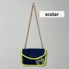 【美品】Scolar　スカラー　ショルダーバッグ　ネイビー　ネオンイエロー
