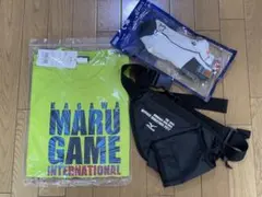 ASICS 蛍光イエロー Tシャツ & 靴下&ウエストポーチ3点セット