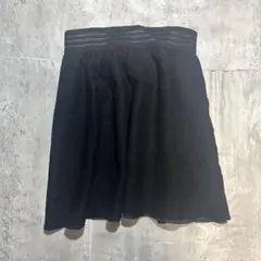 トゥービーバイアニエスベー ウール フレアスカート ウエスト太ゴム リブ