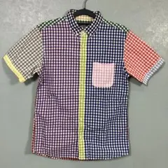 5539◯ BEAMS クレイジーパターン 半袖 シャツ M カラフルのサムネイル