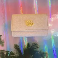 GUCCI グッチ　キーケース　プチGGマーモント　パーフェクトピンク