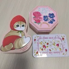 空き缶　3個セット　ピンク　いちご　花　猫のサムネイル