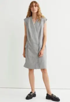 ノースリーブジャケットワンピース