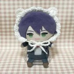 ぬい服 10cm にじぱぺ ボンネット 帽子 くま 白 ホワイト