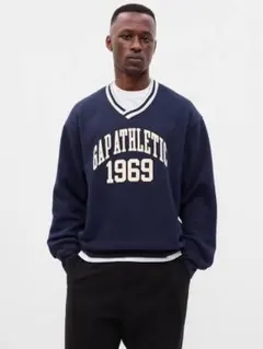 【GAP】ATHLETIC 1969 スウェット ブルー　Lのサムネイル