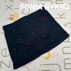 【*！様 SONIA RYKIEL ソニアリキエル エプロン ブラック ハート柄のサムネイル