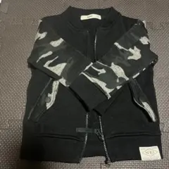 M.P.S. 黒 迷彩 ジップアップジャケット 100cm