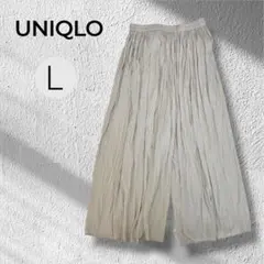 ユニクロ　ワッシャー　サテンスカート　ワイド　イージー　ガウチョパンツ