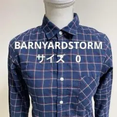 BARNYARDSTORMネイビーと赤のチェック ボタンダウンシャツ トップスのサムネイル
