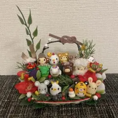 どんぐりアート　お正月　十二支の置物　ミニ　シンプル