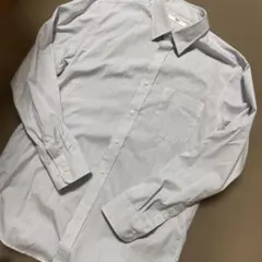 UNIQLO ストライプ 長袖シャツ L 白青　美品