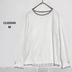 レタスフリル 長袖カットソー ラウンドネック 袖口飾りボタン付き 春先 i986