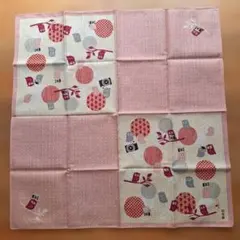 ◎新品未使用◎濱文様 ランチクロス 小風呂敷 大判ハンカチ ふくろう柄