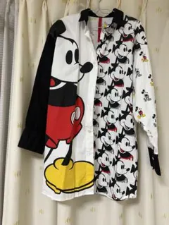 Disney ミッキー 誕生日記念 長袖シャツ 総柄 ディズニーストア